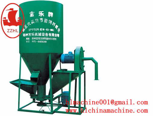 Animal feedstuff grinding and mixing machine