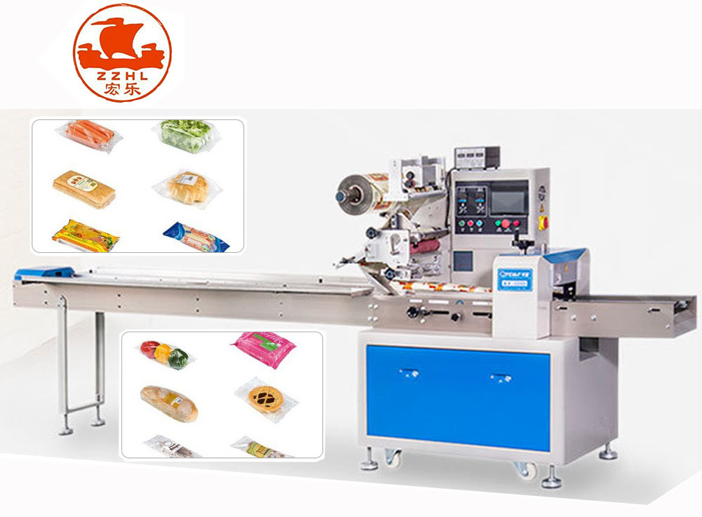 DS-250X Good Quality Automatic Horizontal Pillow Roll Nut/Candy/Bread  Packaging Sealing Machine