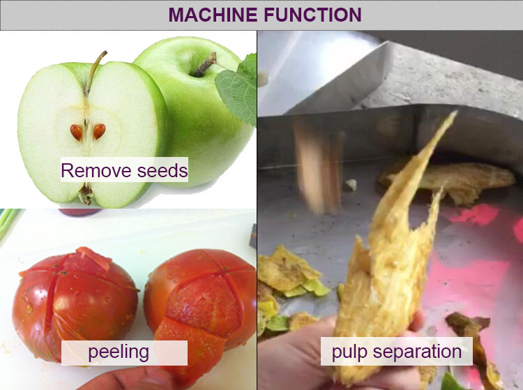 Industrial Fruit Vegetable Puree Machine Separating Pulp And Seed